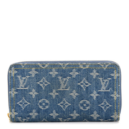 Louis Vuitton Monogram Denim Zippy Wallet Blue 1 of 8