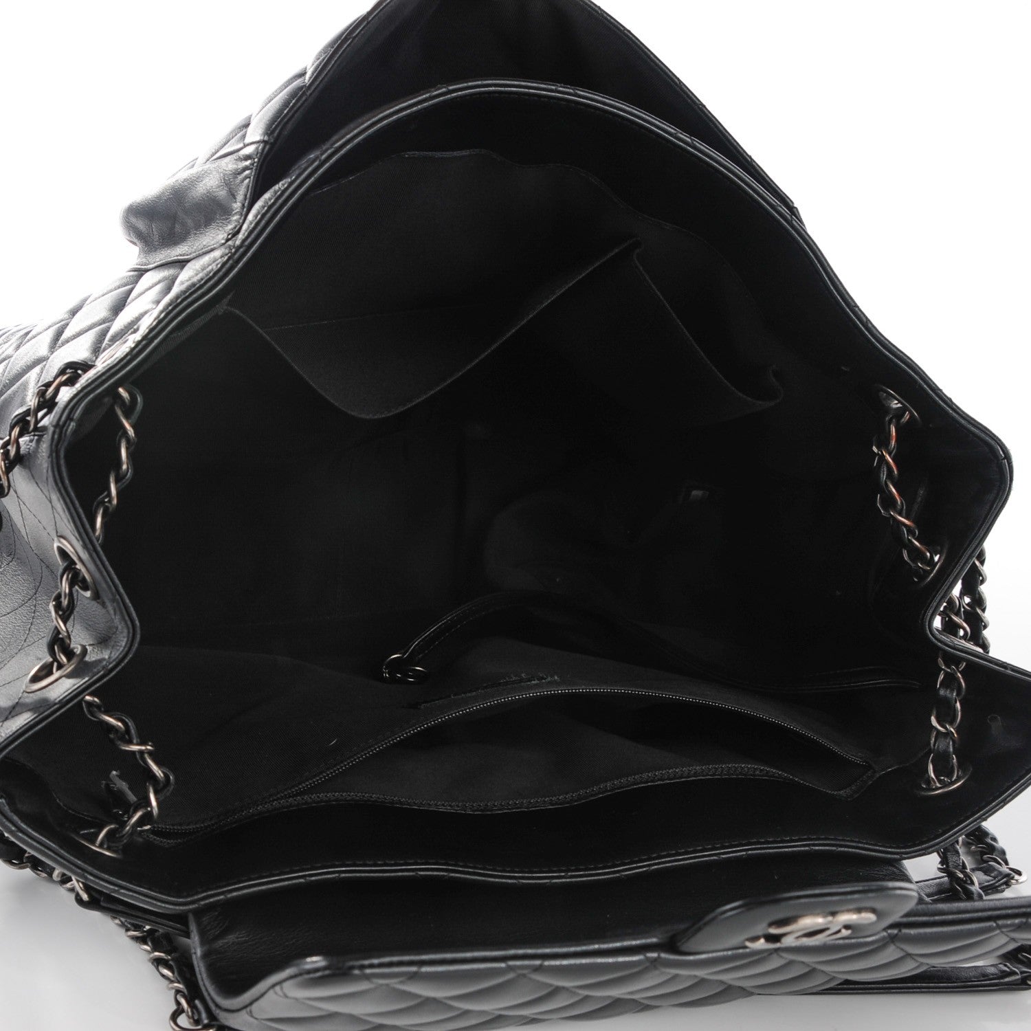 Chanel Calfskin Quilted Flap Tote Black 5 of 8