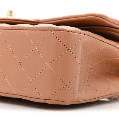 Chanel Lambskin Quilted Medium Double Flap Brown 9 of 11