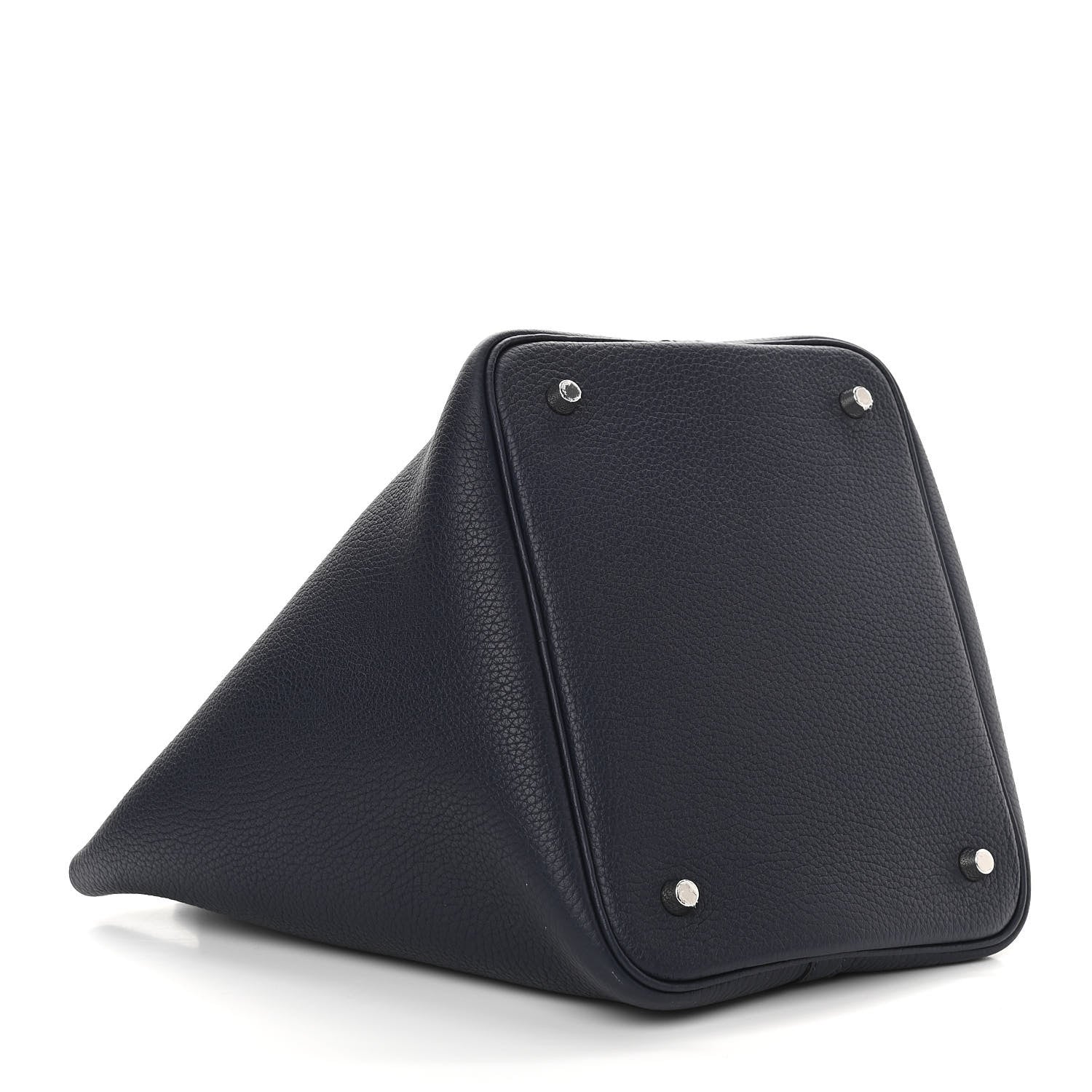Hermes Taurillon Clemence Swift Eclat Picotin Lock 22 MM Bleu Nuit Bleu Electrique 4 of 12