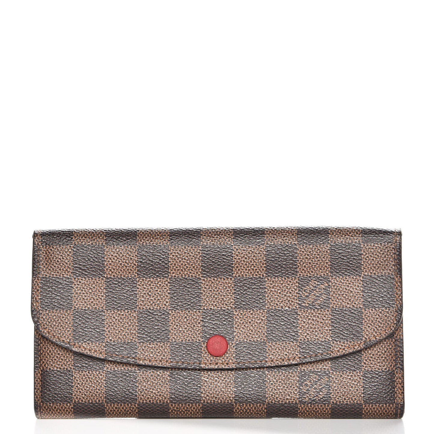 Damier Ebene Emilie Wallet Red