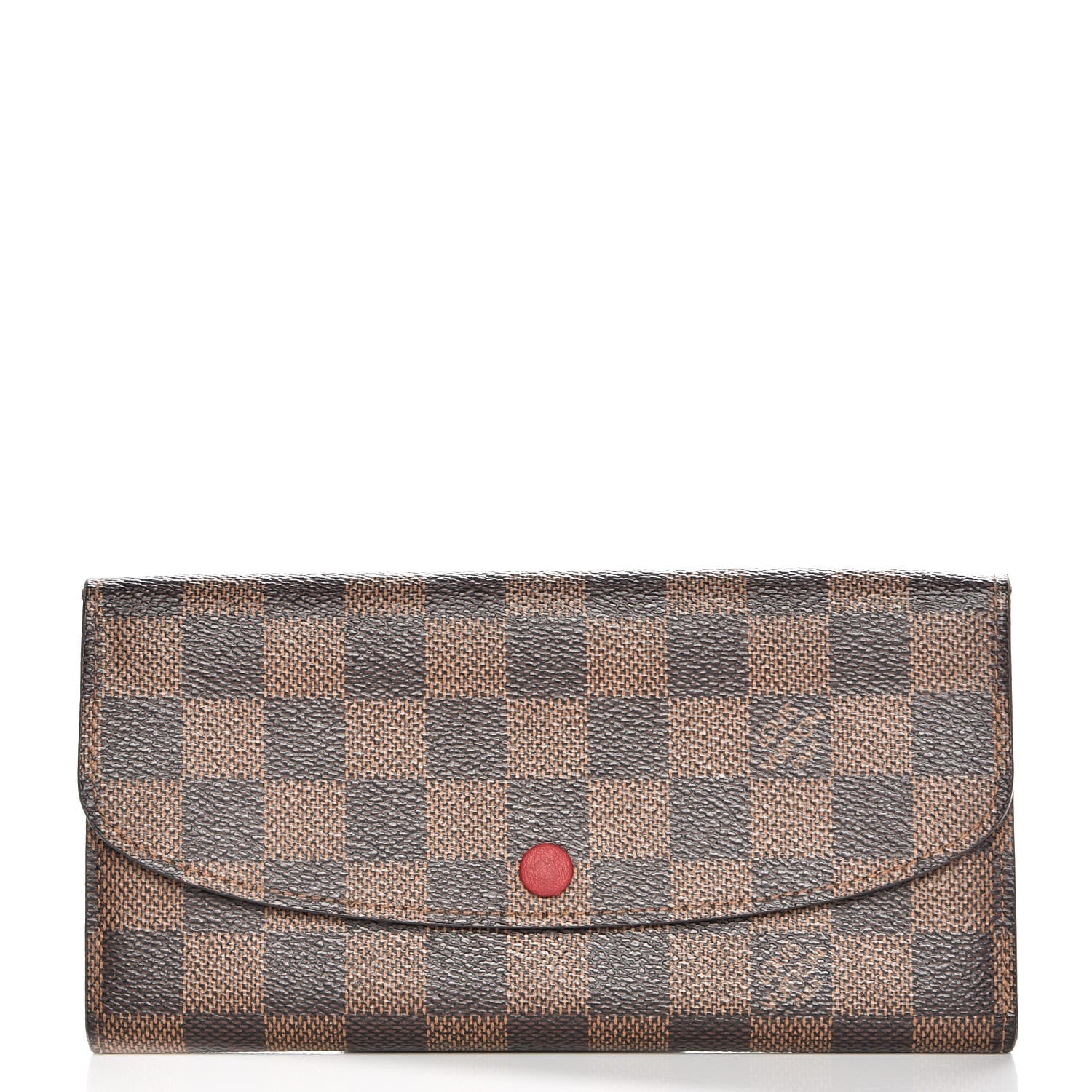Louis Vuitton Damier Ebene Emilie Wallet Red 1 of 8
