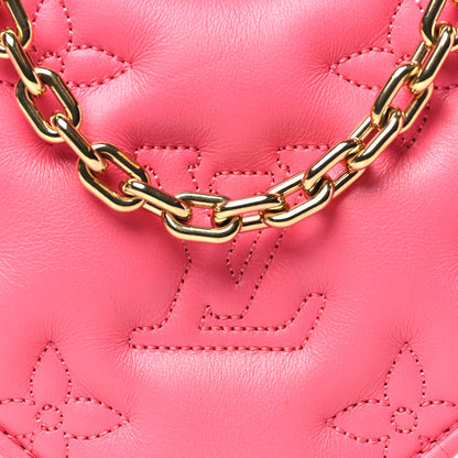 Louis Vuitton Calfskin Embroidered Monogram Pop My Heart Bag Pouch Dragon Fruit Pink 7 of 11