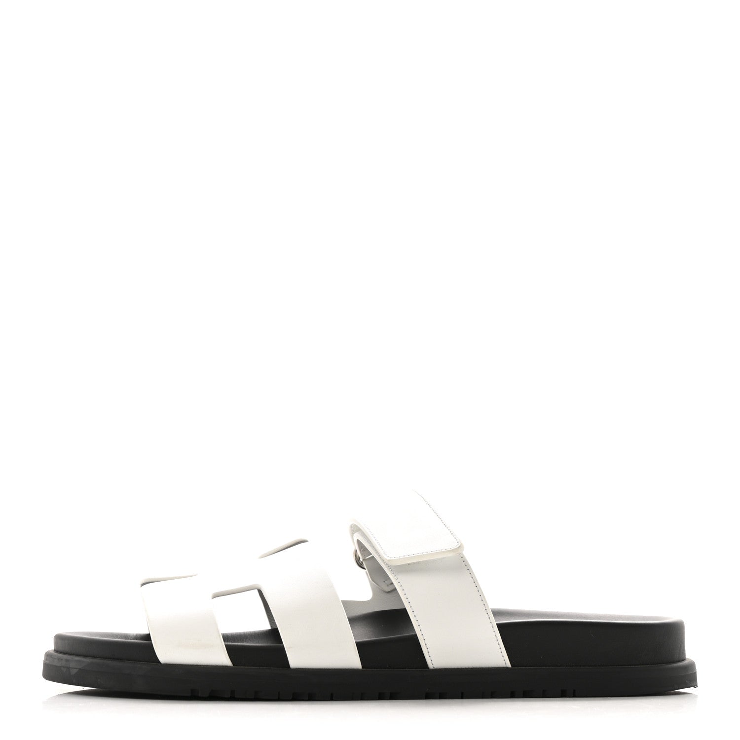 Hermes Calfskin Womens Chypre Sandals 39 White 1 of 12
