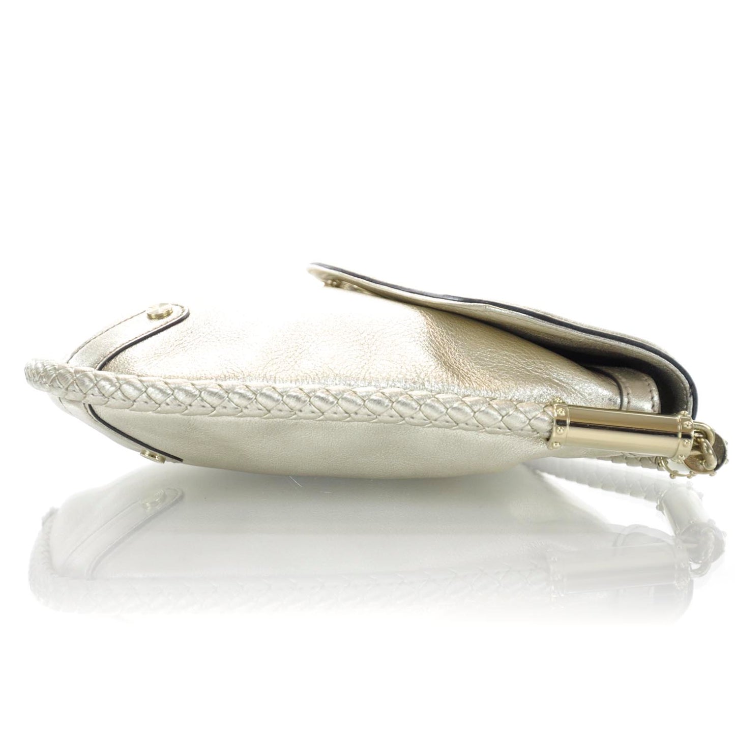 Leather Britt Tassel Shoulder Bag Metallic