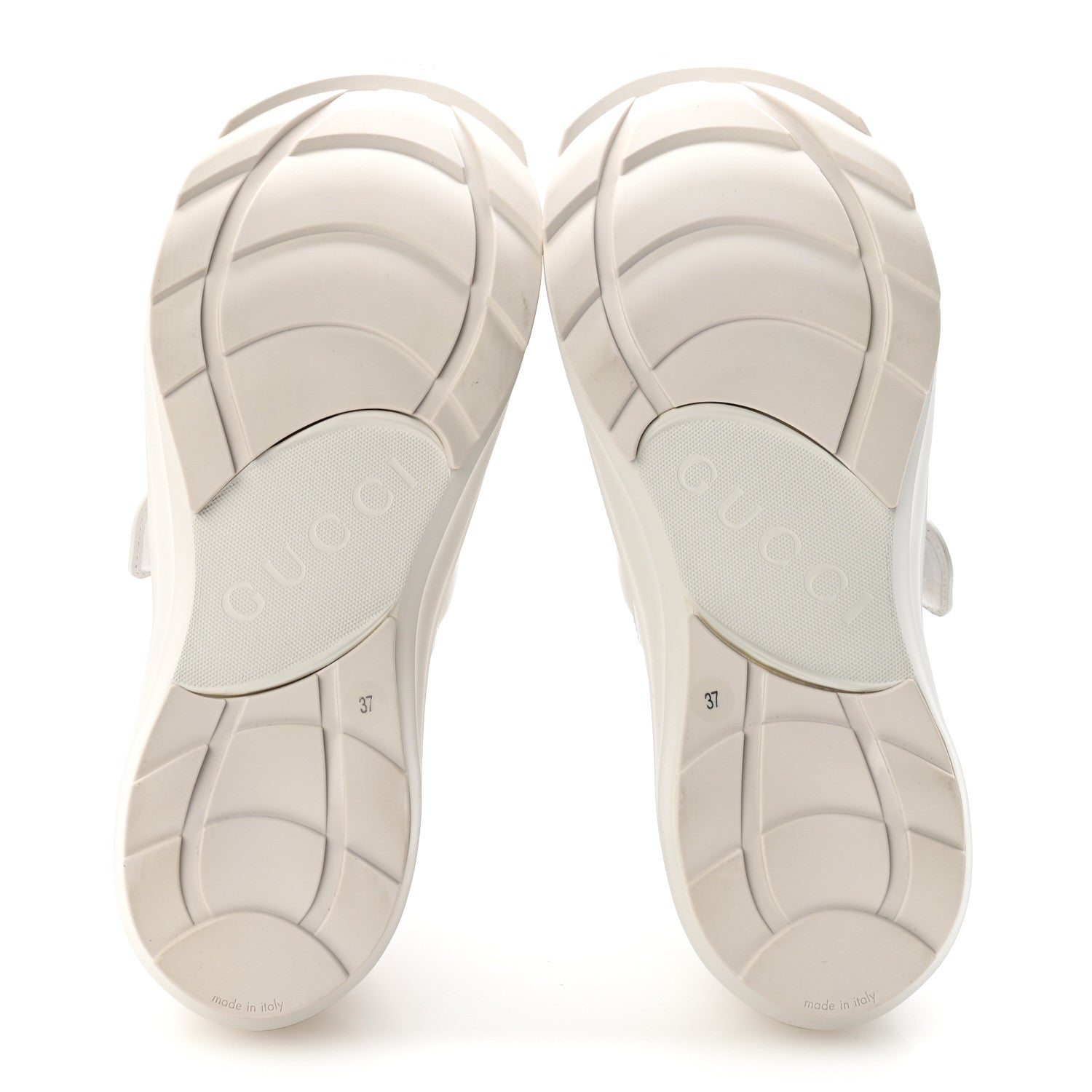 Gucci Calfskin Womens Wave Wedge Sneakers 37 White 6 of 9