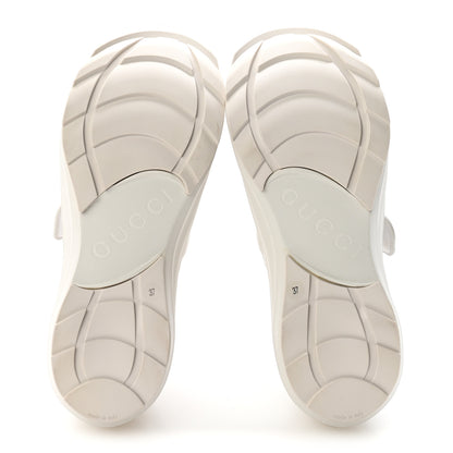 Gucci Calfskin Womens Wave Wedge Sneakers 37 White 6 of 9