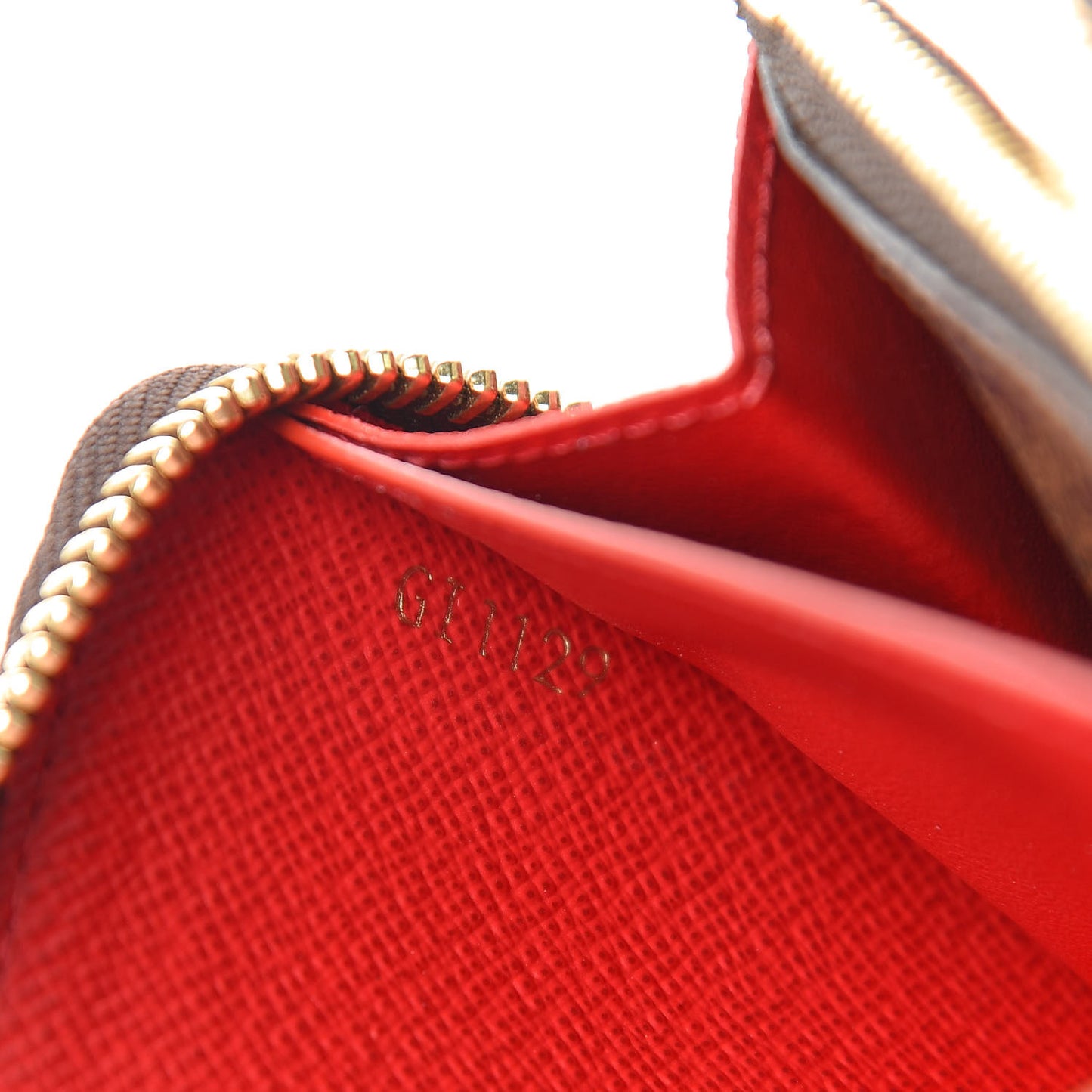 Damier Ebene Clemence Wallet Cherry