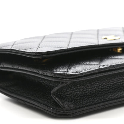 Chanel Caviar Quilted Wallet On Chain WOC Black 10 of 14