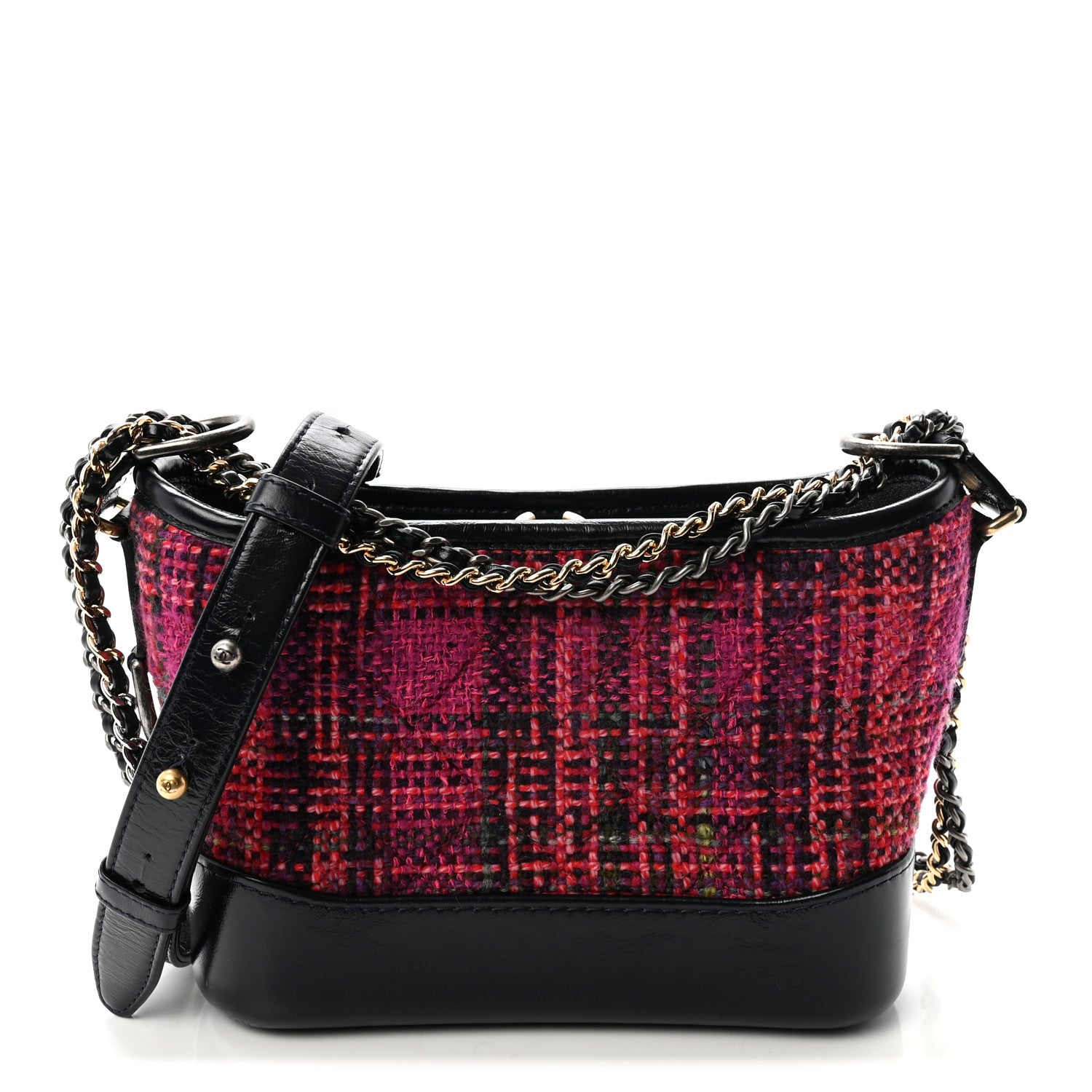 Chanel Tweed Calfskin Small Gabrielle Hobo Dark Navy 1 of 10