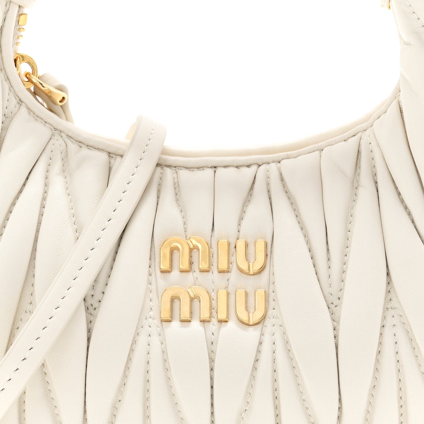 Nappa Matelasse Mini Wander Hobo White