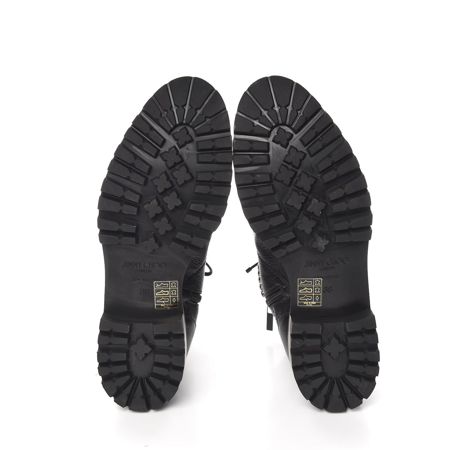 Lambskin Combat Boots 38 Black