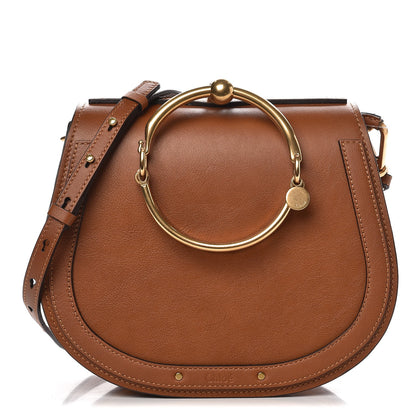 Chloe Calfskin Suede Medium Nile Bracelet Bag Caramel 1 of 7