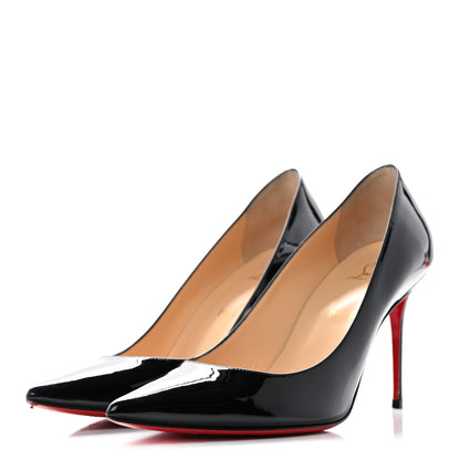 Christian Louboutin Patent Decollete 554 85 Pumps 40.5 Black 4 of 10
