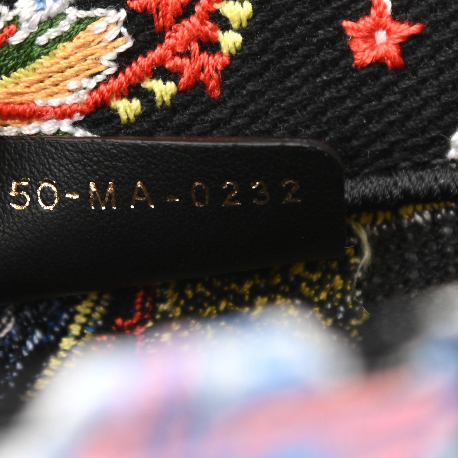 Christian Dior Canvas Embroidered Medium Book Tote Black Multicolor 7 of 11
