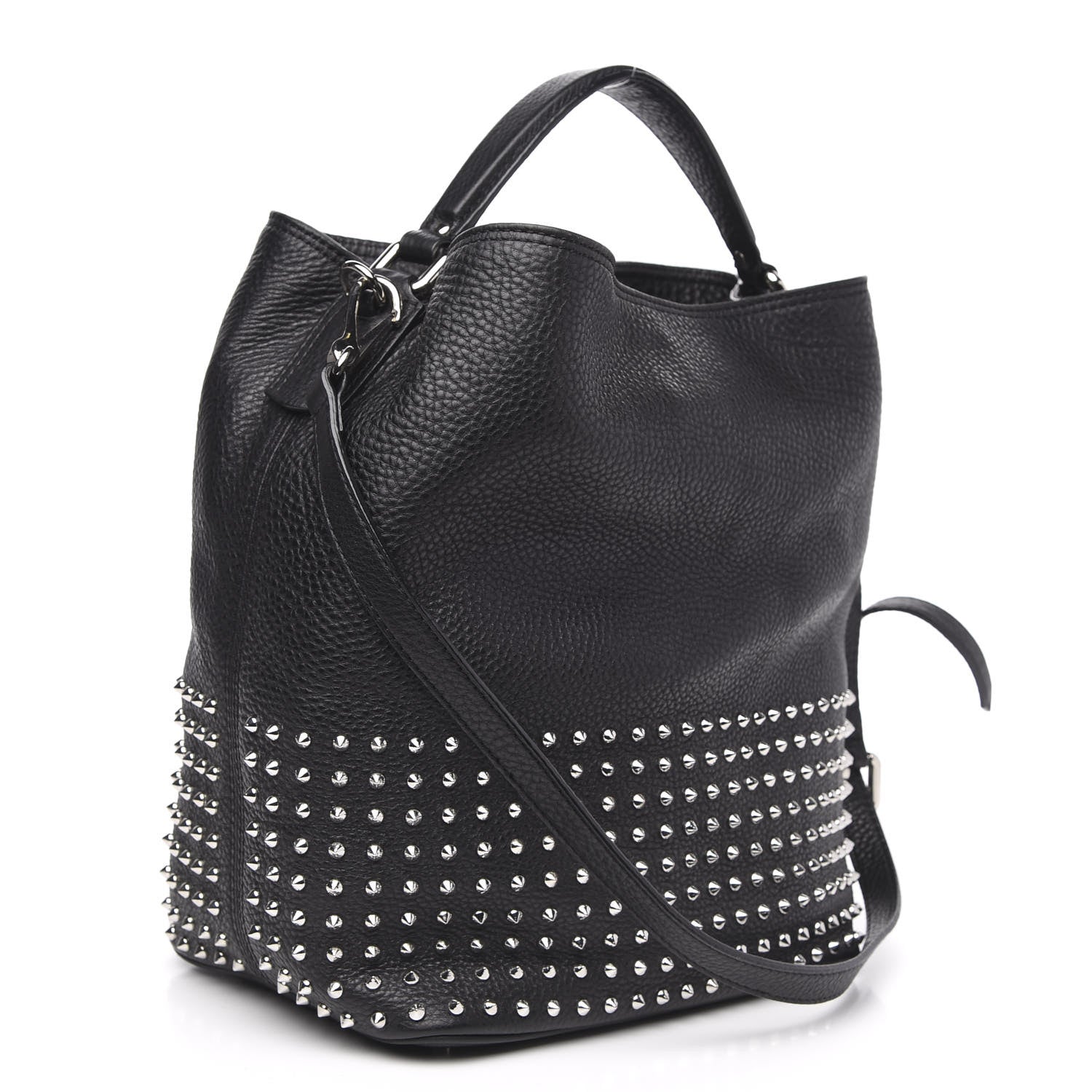 Burberry Calfskin Studded Medium Susanna Hobo Black 3 of 10