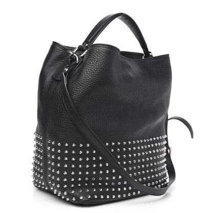 Burberry Calfskin Studded Medium Susanna Hobo Black 3 of 10