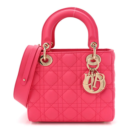 Christian Dior Lambskin Cannage Small My ABCDior Lady Dior Fraise 1 of 10
