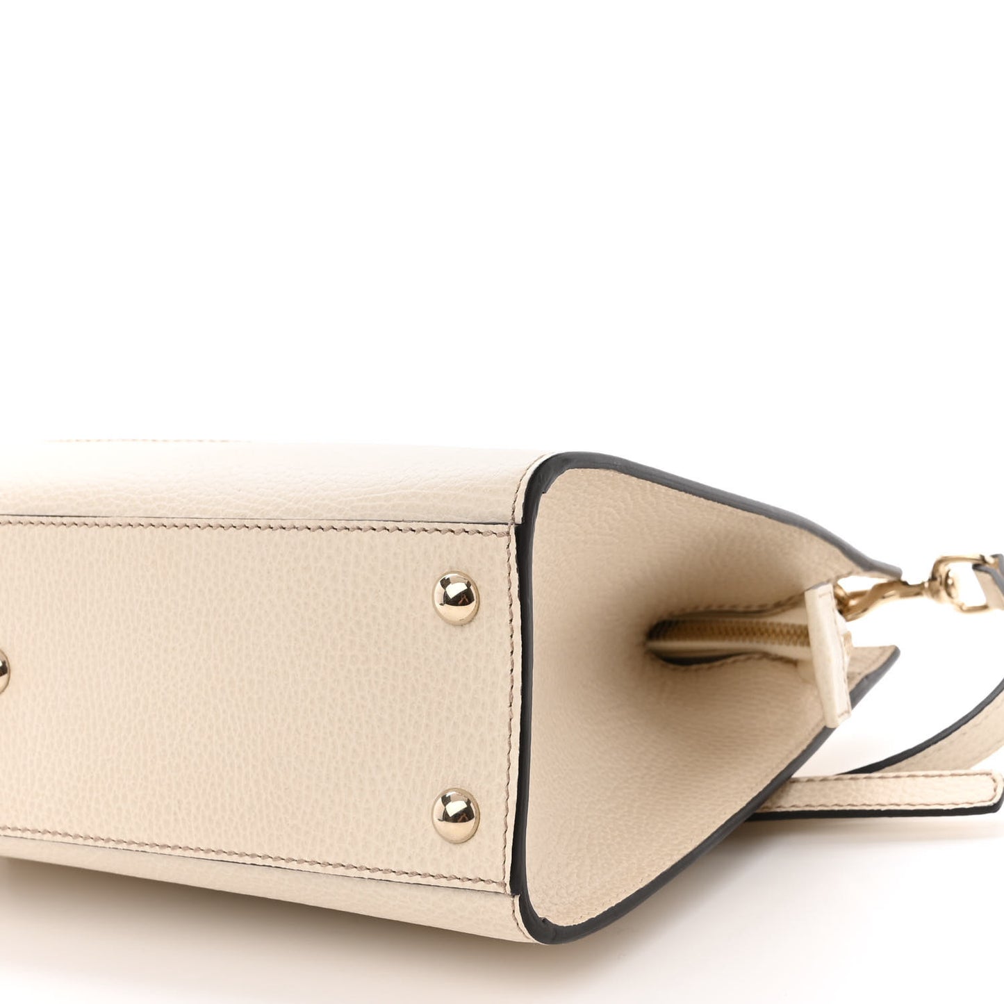Dollar Calfskin Medium Soho Top Handle Satchel Ivoire