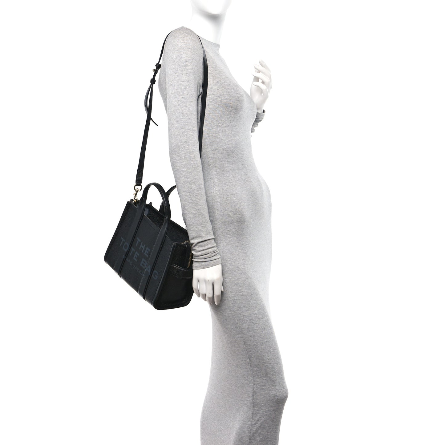 Grained Calfskin Small The Tote Bag Black