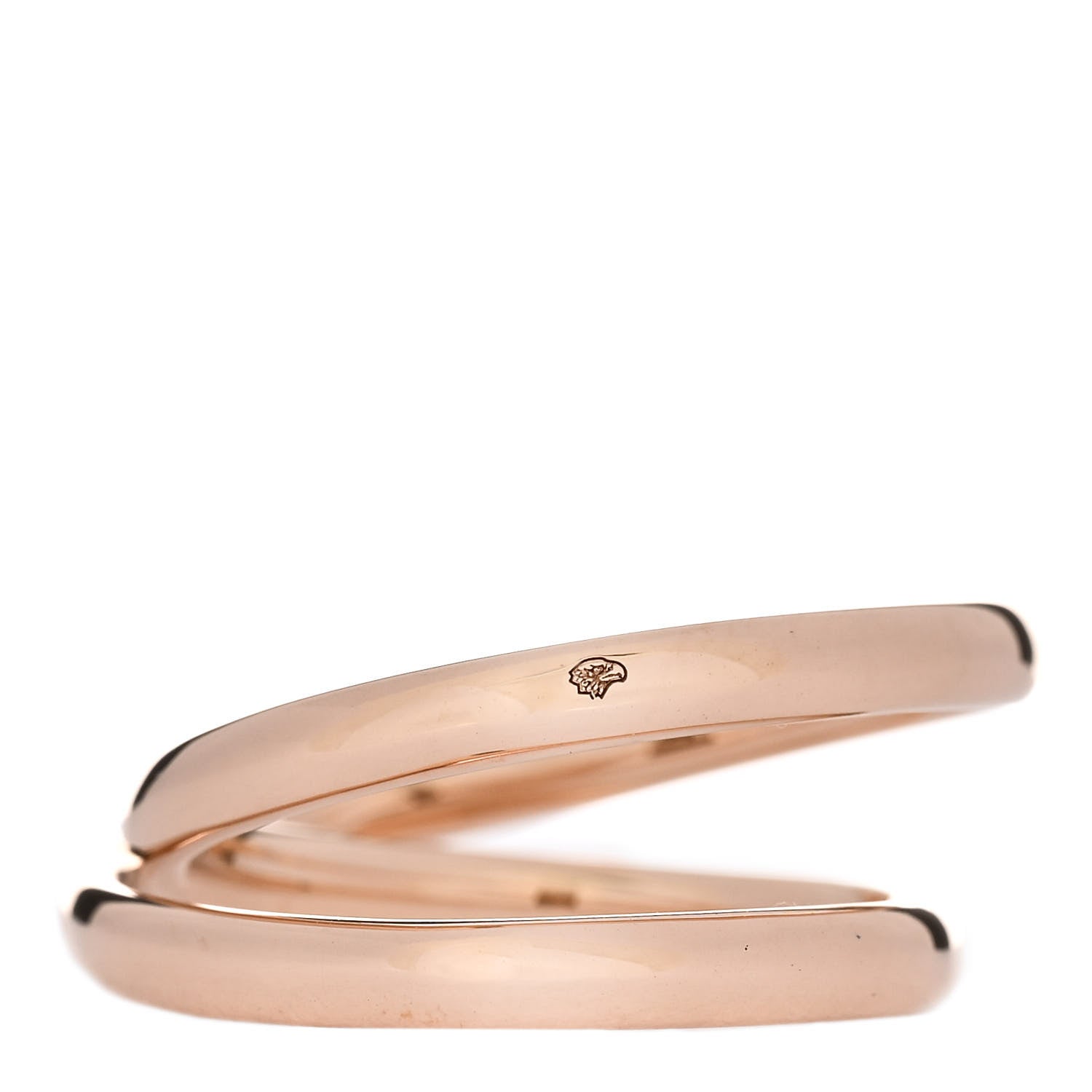Hermes 18K Rose Gold MM Vertige Coeur Ring 52 6 3 of 6
