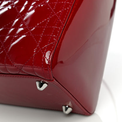 Christian Dior Patent Cannage Large Lady Dior Red 9 of 9