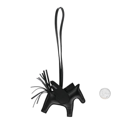 Hermes Milo Lambskin Grigri Rodeo Pegase Horse Bag Charm PM So Black 2 of 5