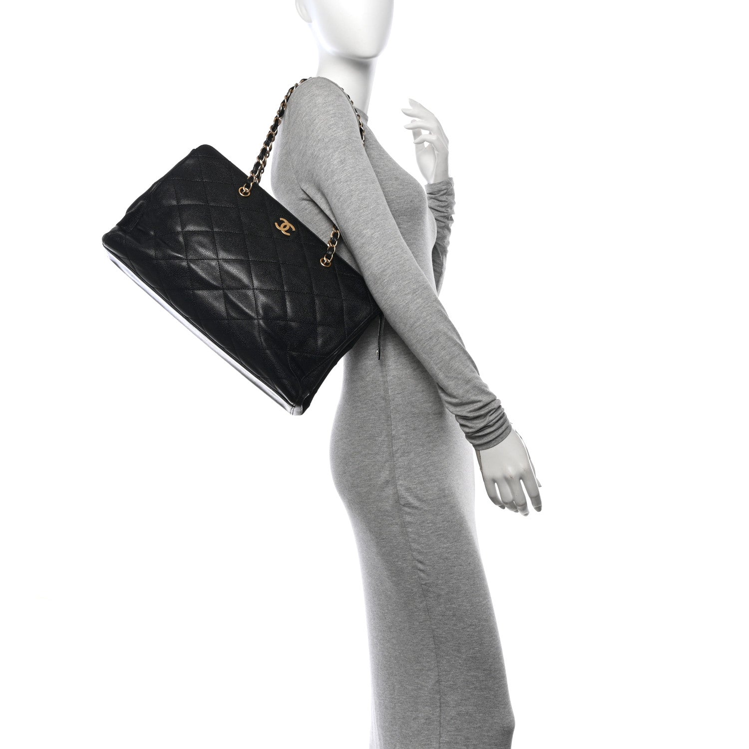 Chanel Caviar Quilted Flap Shoulder Bag Black 2 of 14