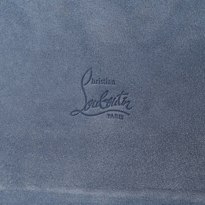 Christian Louboutin Denim Calfskin Patent Pearl Spikes Loubinthesky Paloma Clutch Paloma Blue 6 of 12