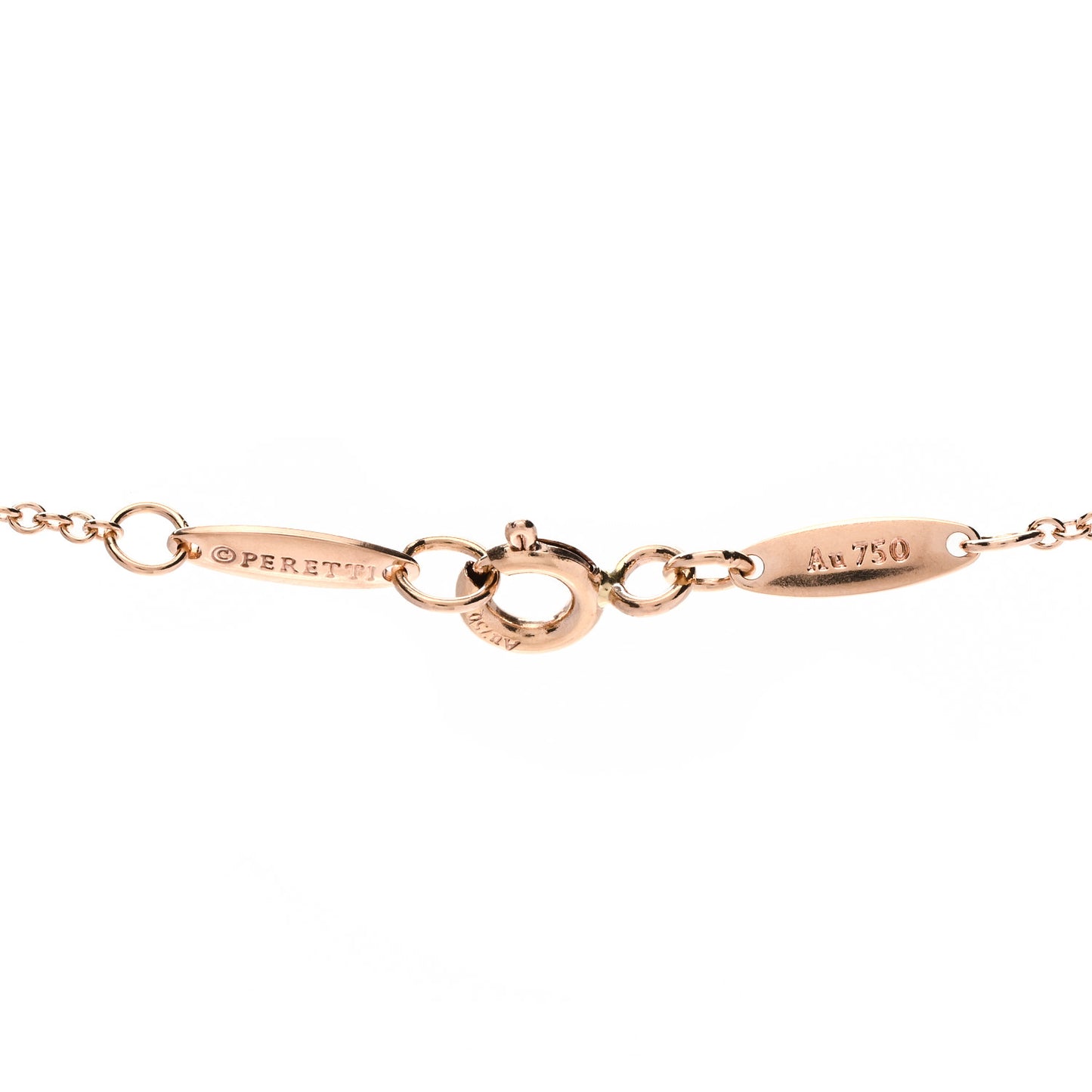 18K Rose Gold 16mm Elsa Peretti Open Heart Pendant Necklace