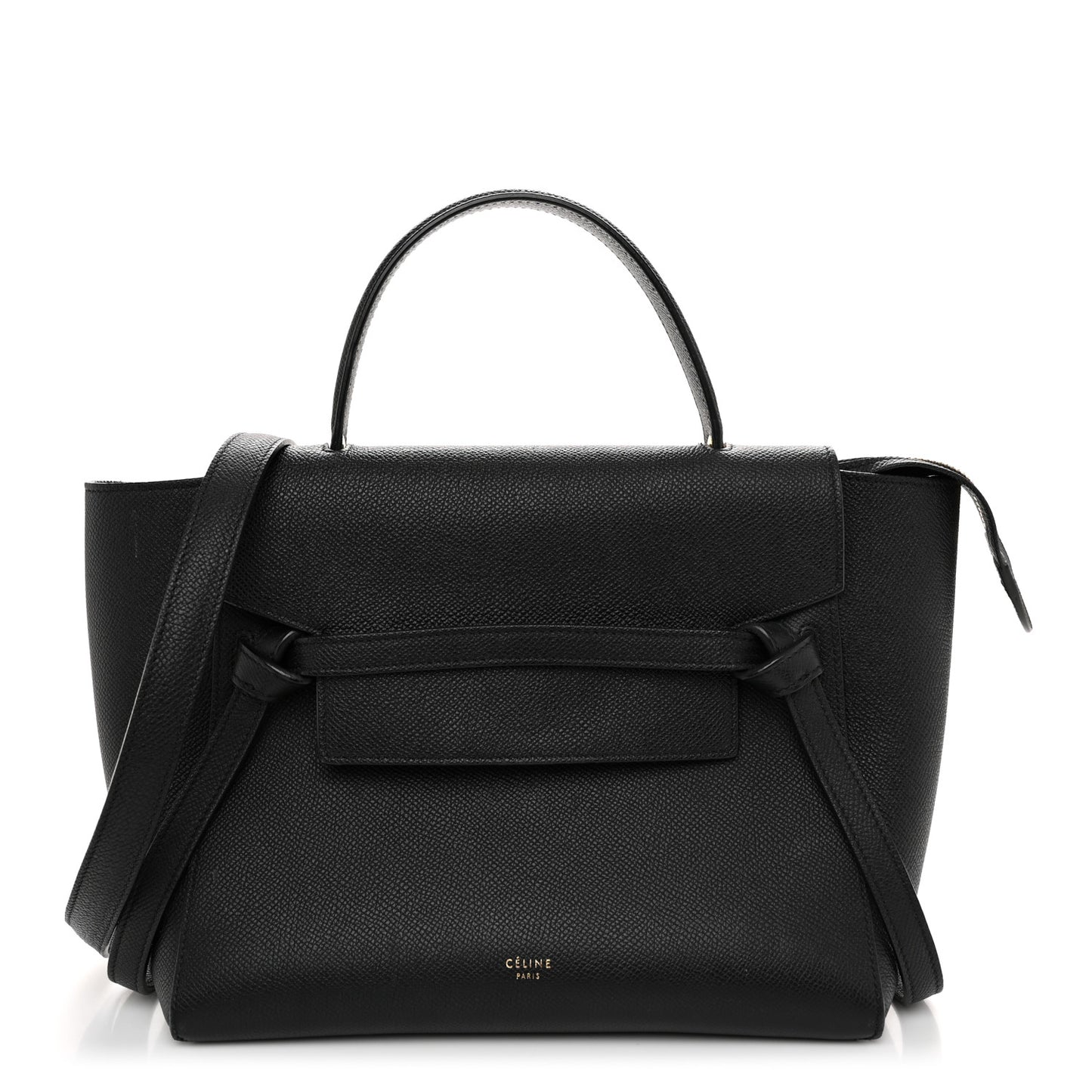 Grained Calfskin Micro Belt Bag Black