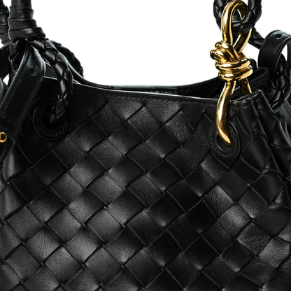 Bottega Veneta Nappa Intrecciato Small Parachute Shoulder Bag Black 7 of 9