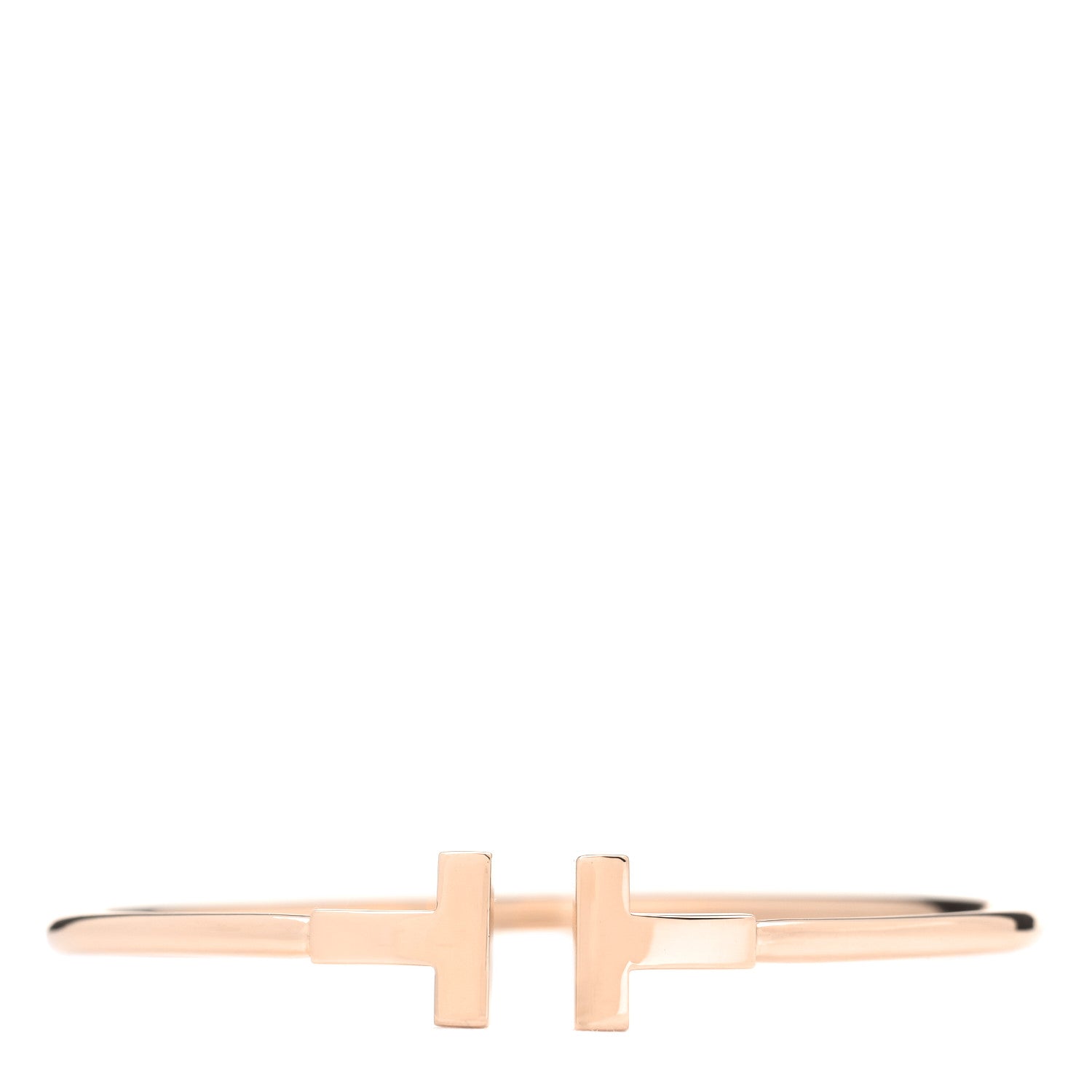 Tiffany 18K Rose Gold T Wire Bracelet 1 of 5