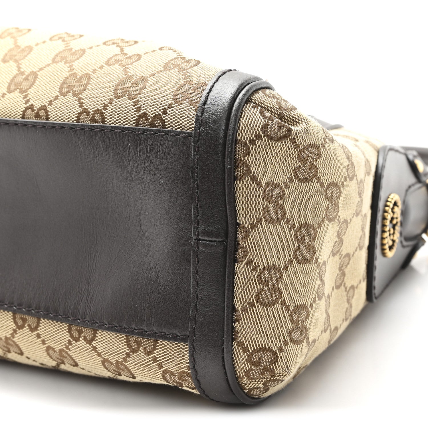 Gucci Monogram Small Scarlett Studded Interlocking G Hobo Dark Brown 10 of 11