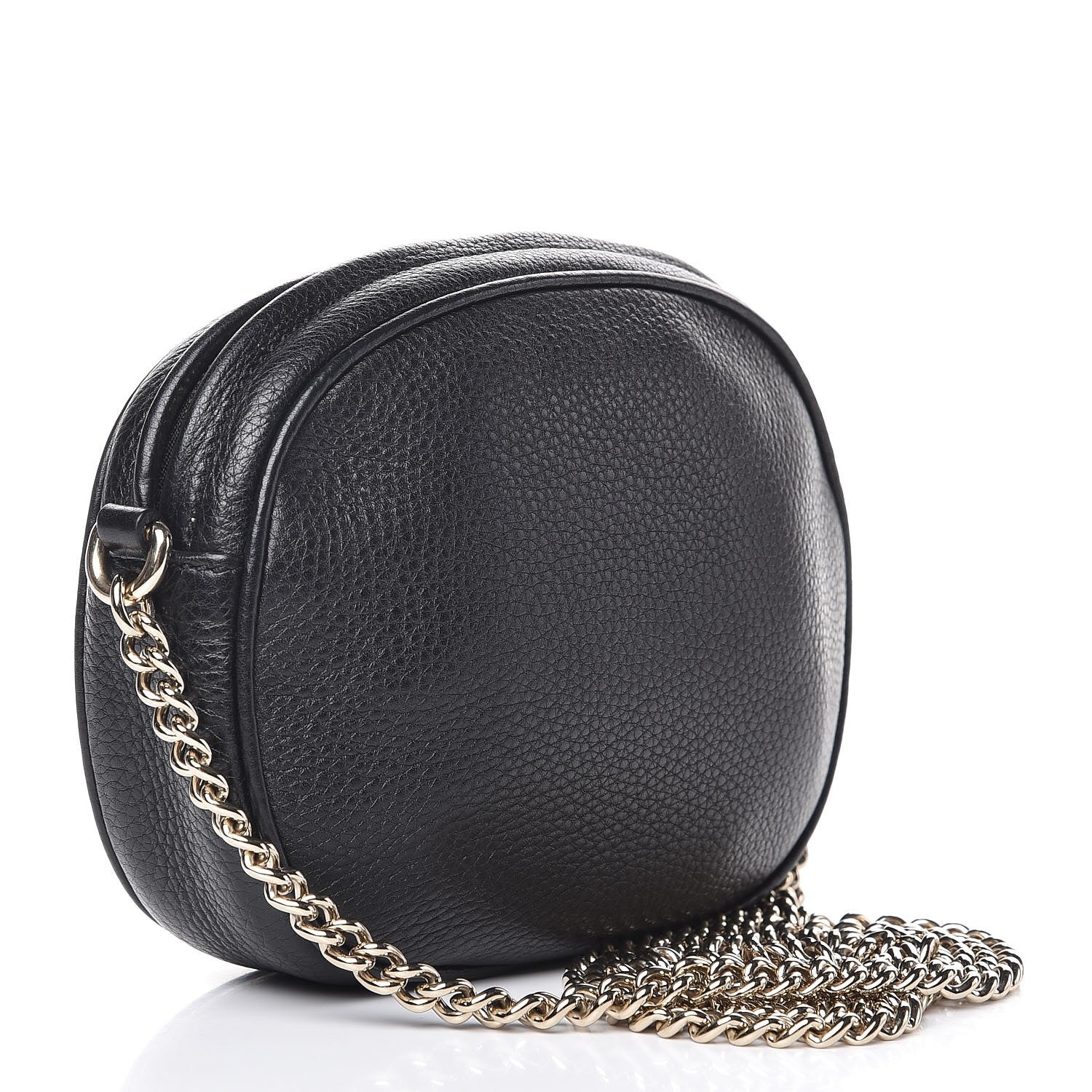 Gucci Pebbled Calfskin Mini Soho Chain Bag Black 3 of 7