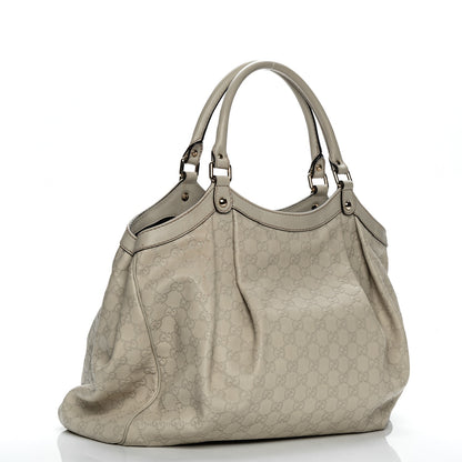 Gucci Guccissima Large Sukey Tote Mystic White 3 of 7