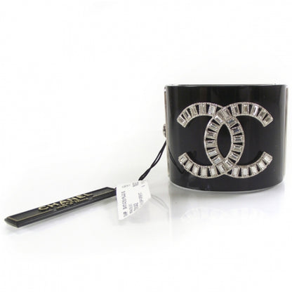 Chanel Black CC Crystal Cuff 1 of 6
