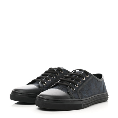 Gucci GG Monogram Calfskin Womens Low Top Sneakers 38.5 Piombo Black 4 of 9