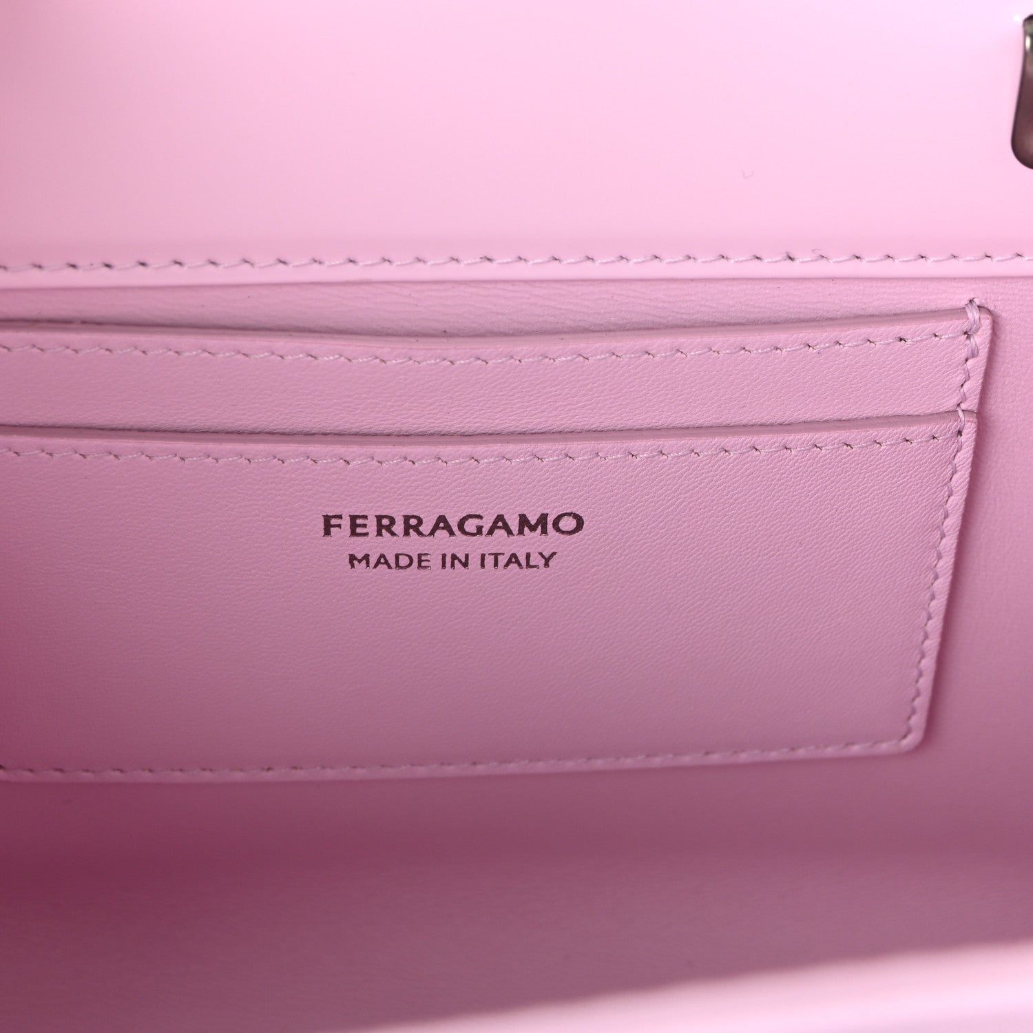 Salvatore Ferragamo Brushed Calfskin Mini Wanda Top Handle Bag Bubble Gum 5 of 8