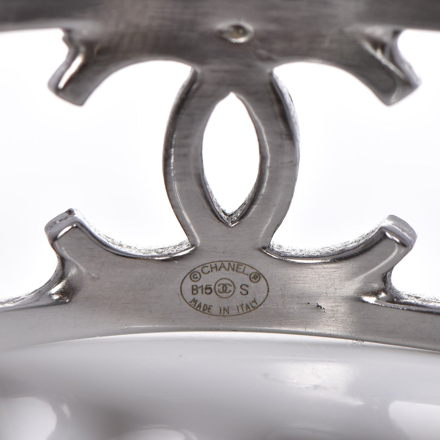 Metal Logo Cuff Silver