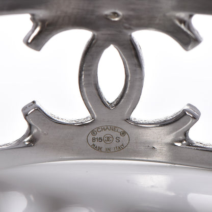 Chanel Metal Logo Cuff Silver 5 of 6