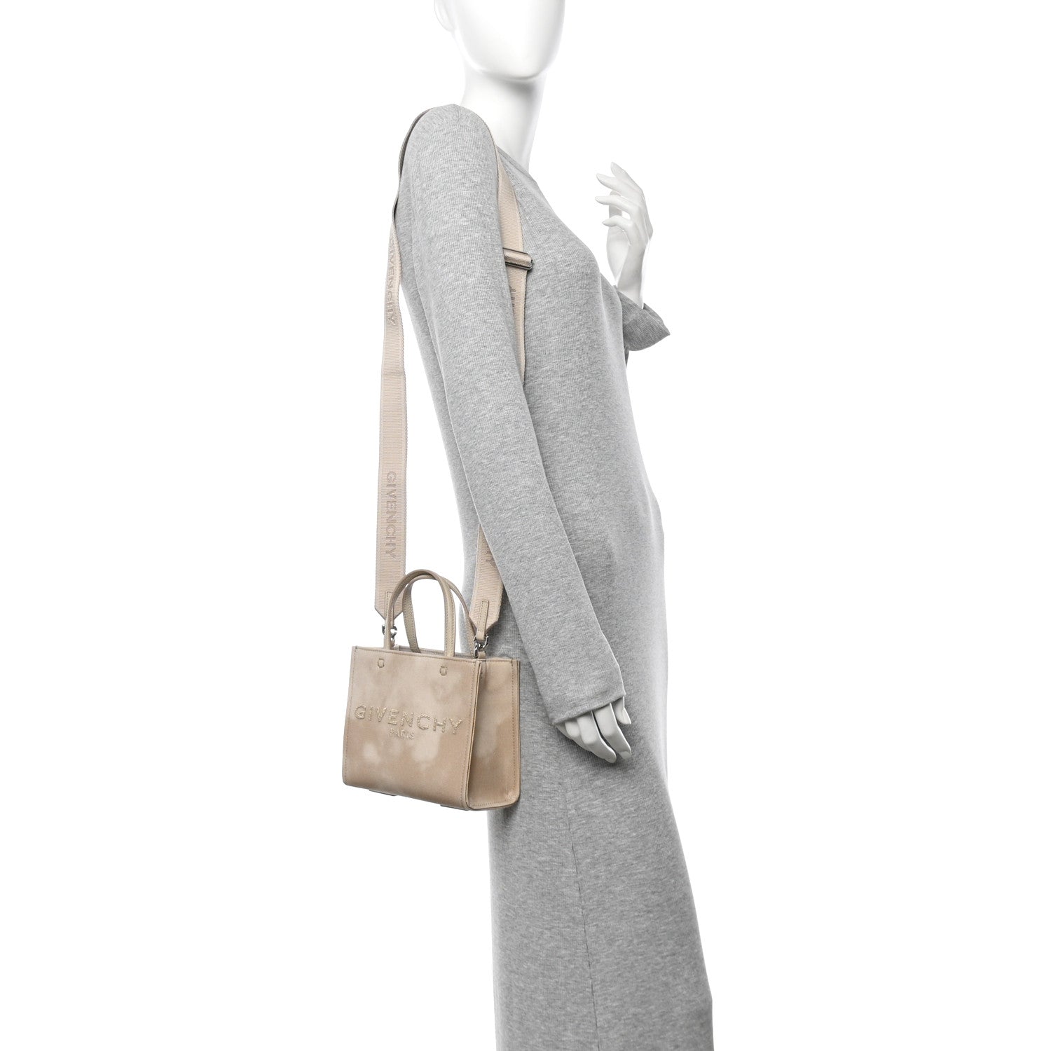 Givenchy Tie Dye Canvas Mini G Shopping Tote Beige 2 of 10
