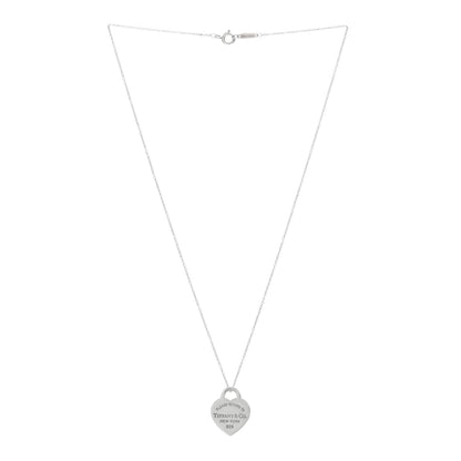 Tiffany Sterling Silver Small Return to Tiffany Heart Pendant Necklace 2 of 5