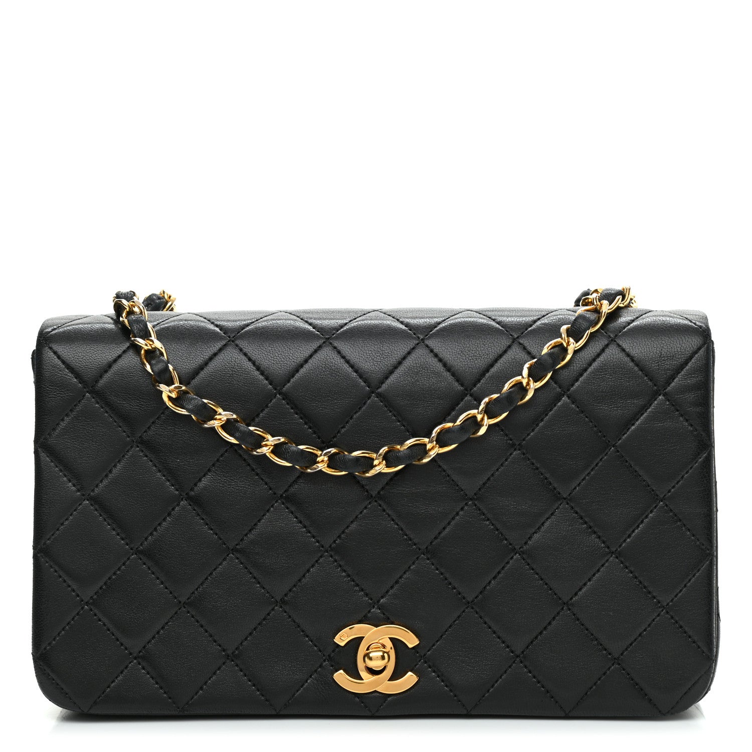 Chanel Lambskin Quilted Small Single Flap Black 1 of 9