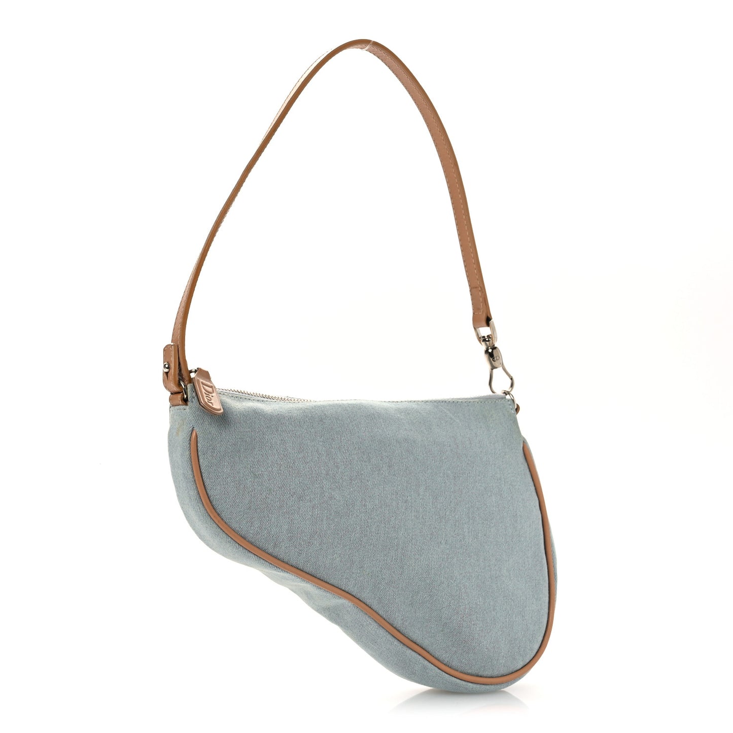 Denim Mini Saddle Pochette Blue