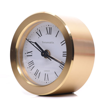 Tiffany Brass Round Quartz Alarm Clock Gold 3 of 5