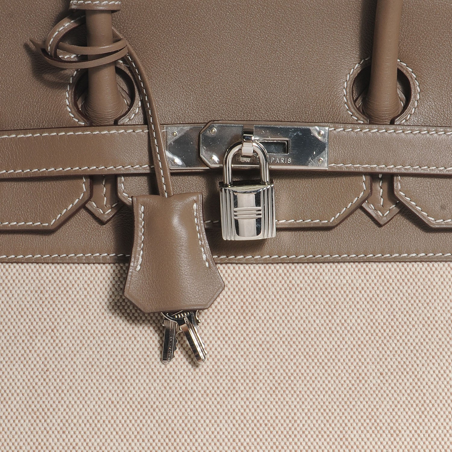 Hermes Toile Swift Birkin 35 Etoupe 8 of 10