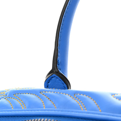 Gucci X ADIDAS Calfskin Trefoil Web GG Marmont Medium Duffle Bag Blue 11 of 11