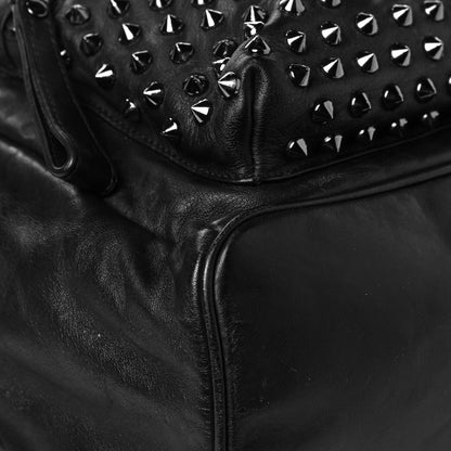 MCM Calfskin Medium Studded Backpack Black 8 of 13