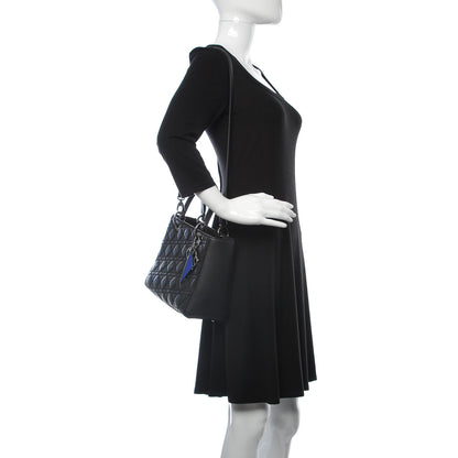 Christian Dior Calfskin Cannage Medium Anselm Reyle Lady Dior Black 2 of 11